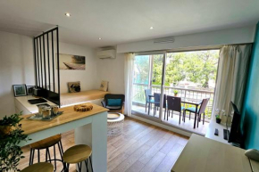 Renovated apartment with balcony and modern style